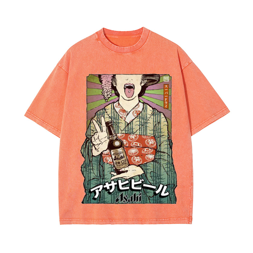 Vintage Wash Japanese Design T-Shirt
