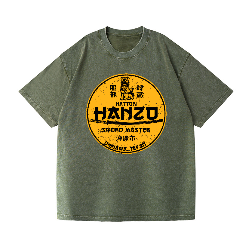 Hattori Hanzo Okinawa Japan Vintage Wash Japanese Design T-Shirt