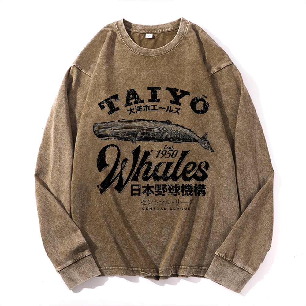Vintage Cotton Wash Crewneck Sweatshirt