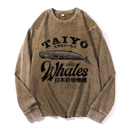 Vintage Cotton Wash Crewneck Sweatshirt