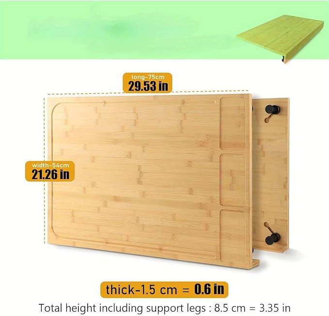 Bamboo Cutting Board and Stovetop Cover