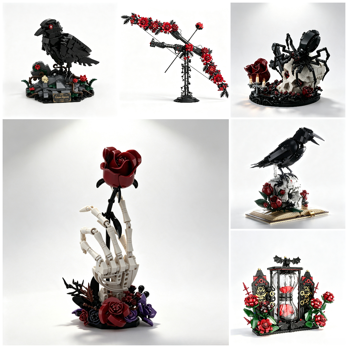 Midnight Rose Gothic Collector’s Building Block Set