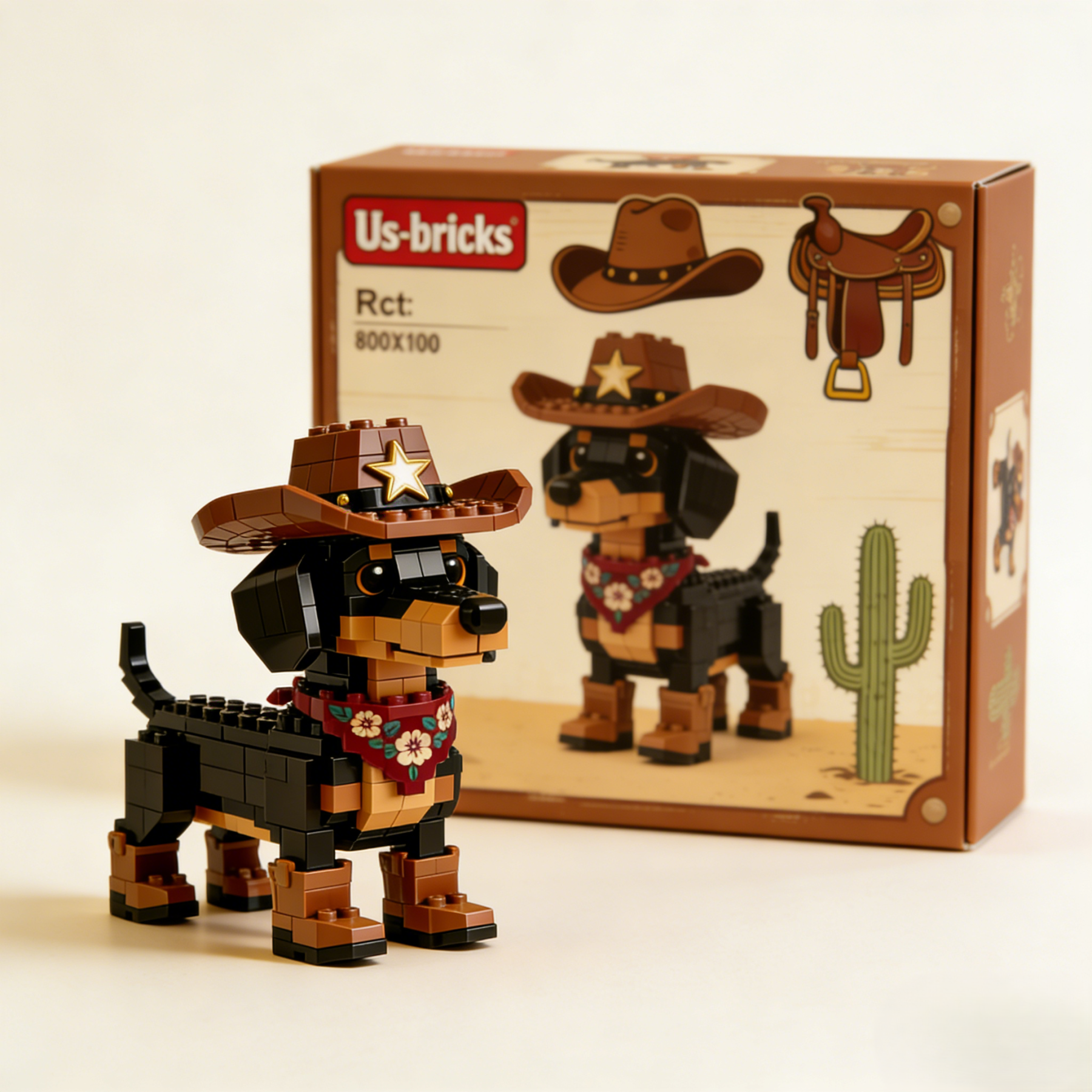 Cowboy Dachshund Building Blocks Set-Limited Edition🐶