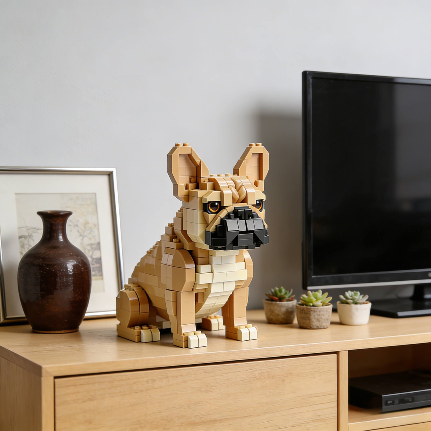 🐶 Premium French Bulldog Building Block Set – Collector Display Edition