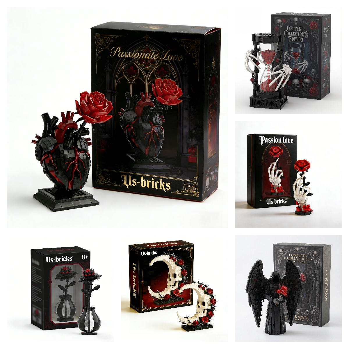 Gothic Dark Romance Brick Set (6-Piece Collection)⚠️