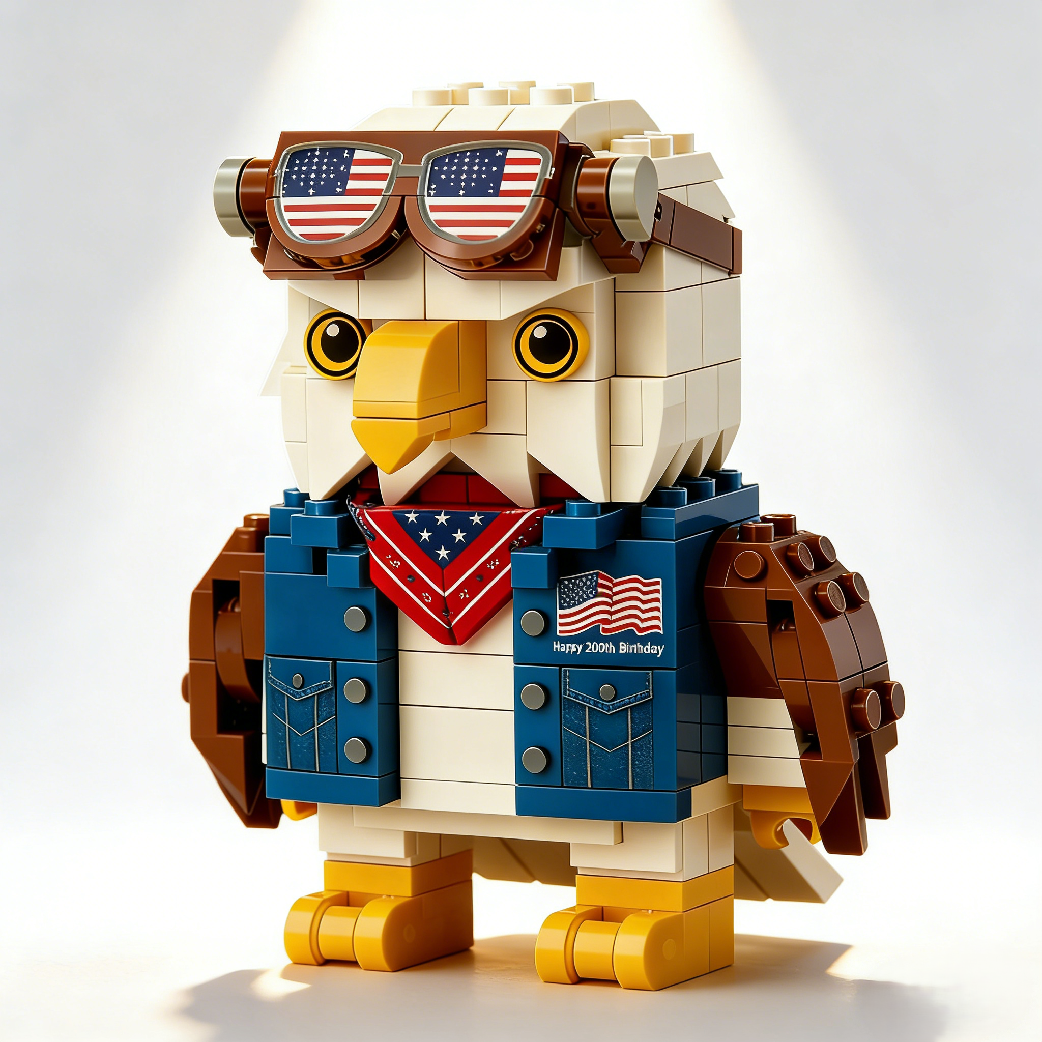 🦅Independence Day Limited Edition Patriotic Bald Eagle Brick Set