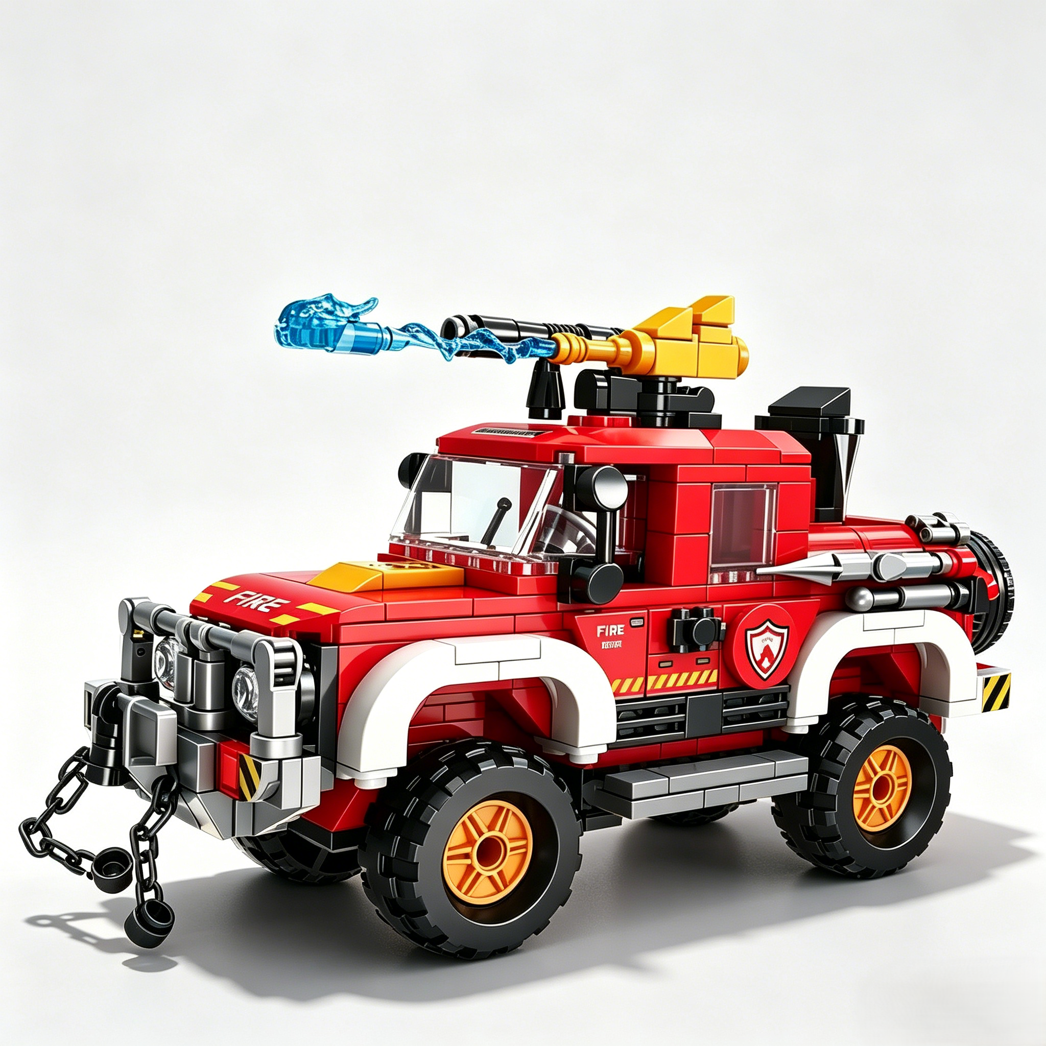 Firefighting Off-road Vehicle Building Set - Children's Day Gift
