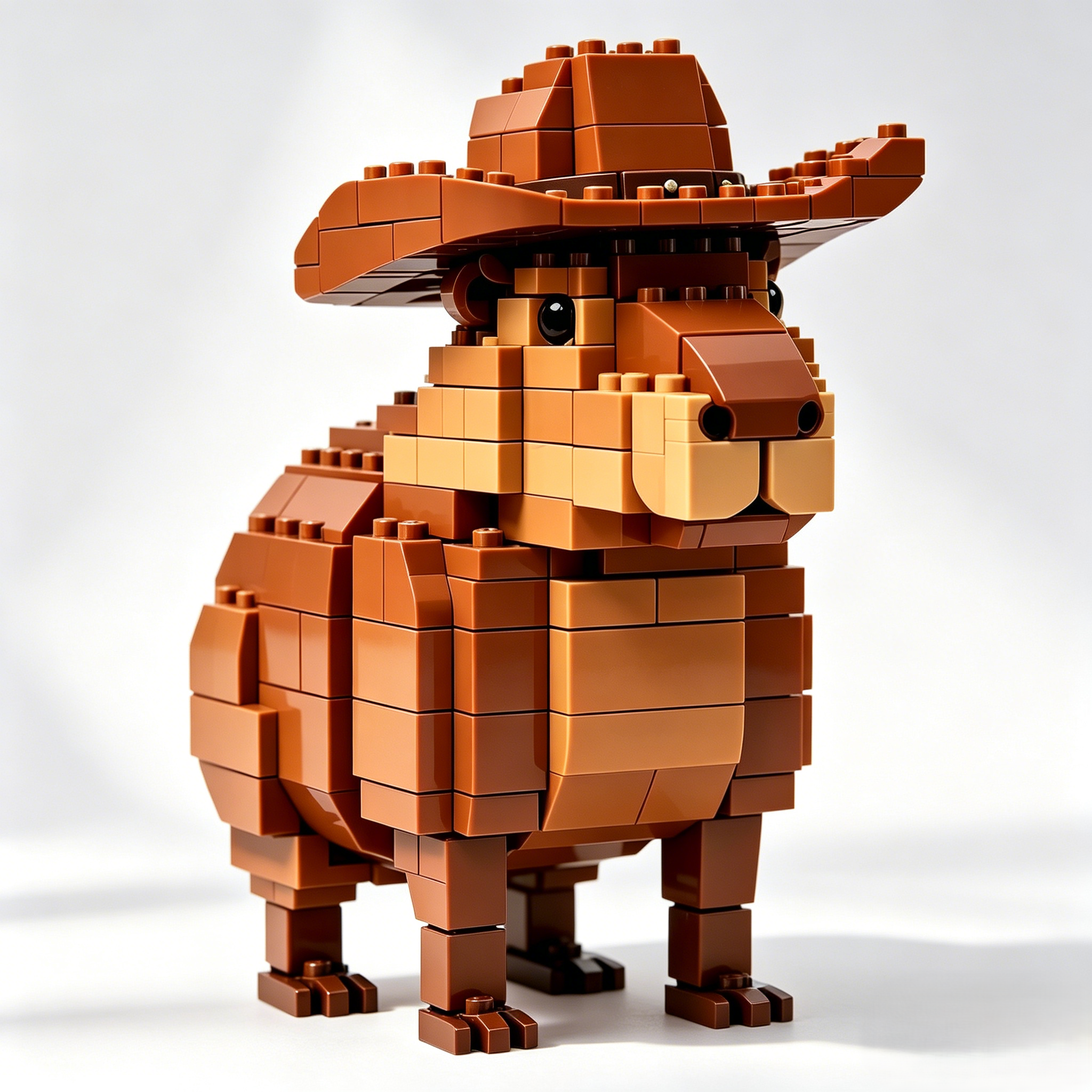 Cowboy Capybara Building Block Set