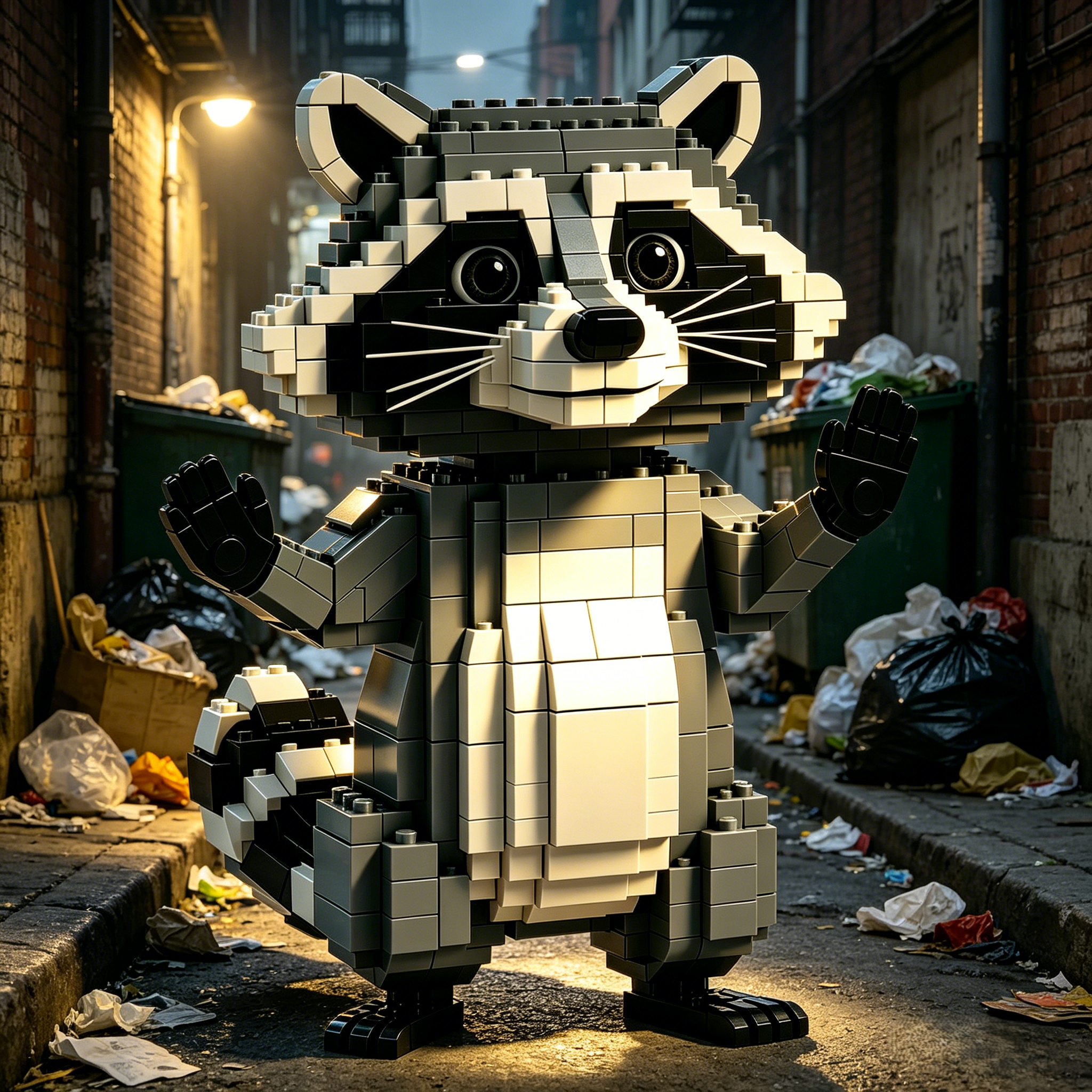 Surrender Raccoon Building Block Set