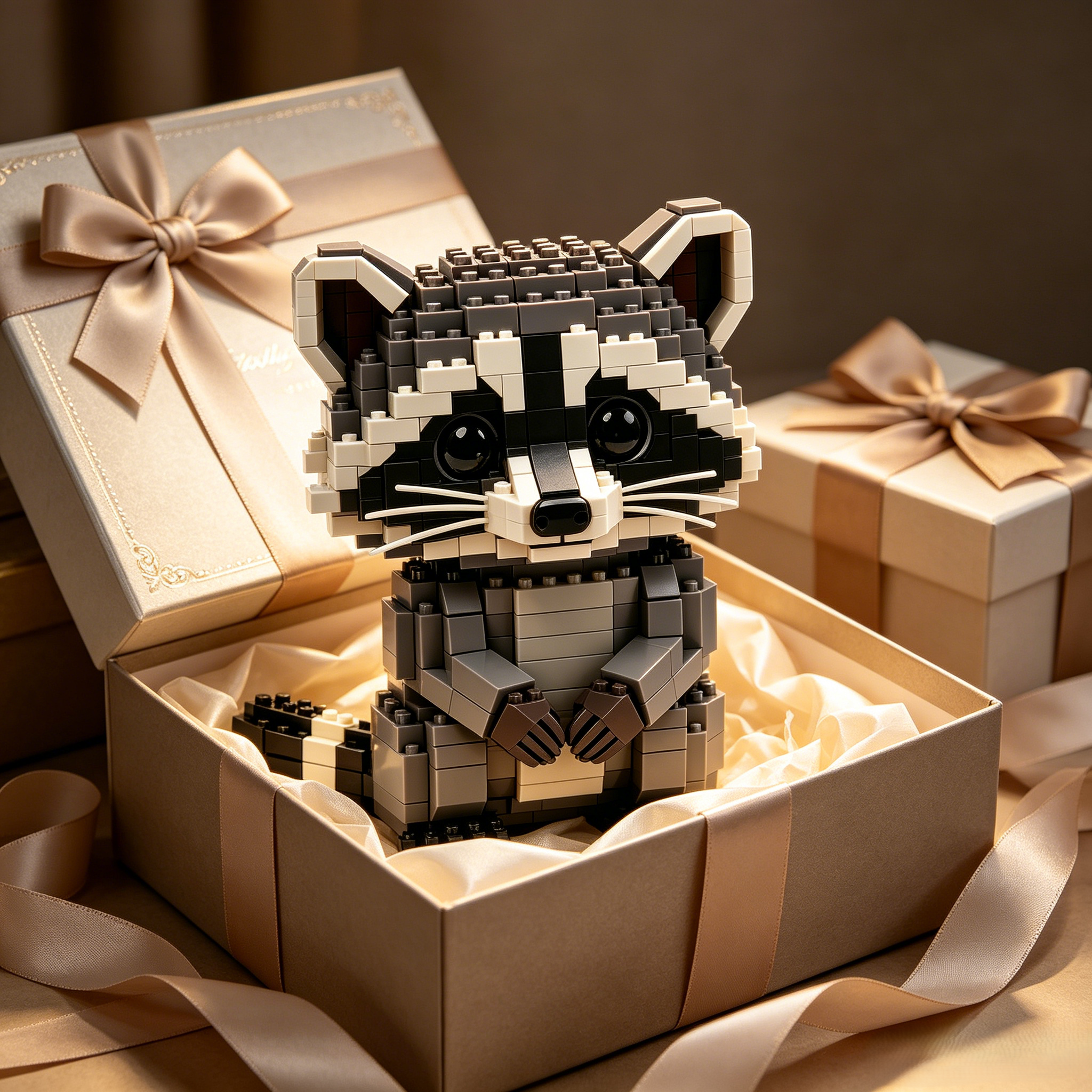 Mischievous Raccoon Building Block Set