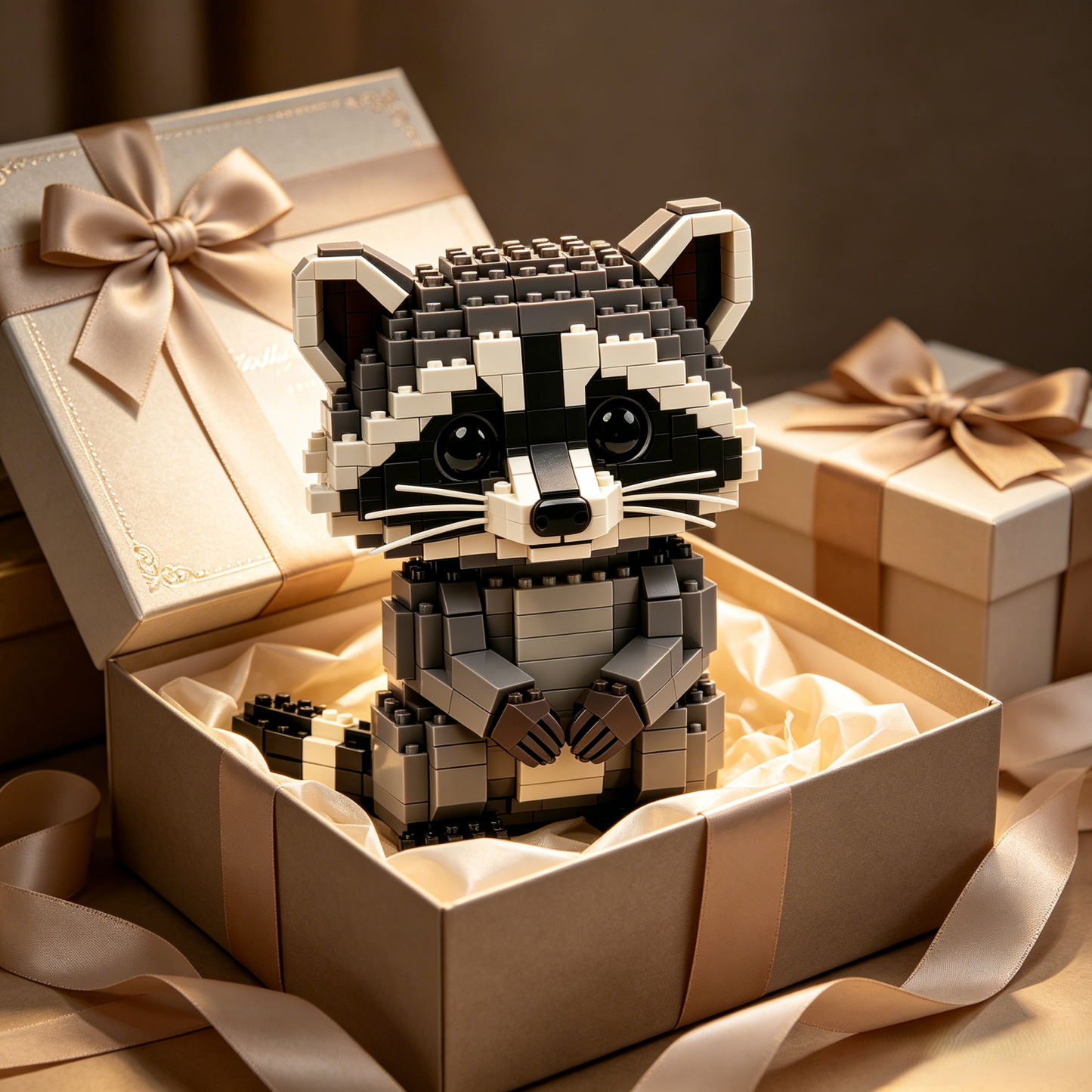 Mischievous Raccoon Building Block Set