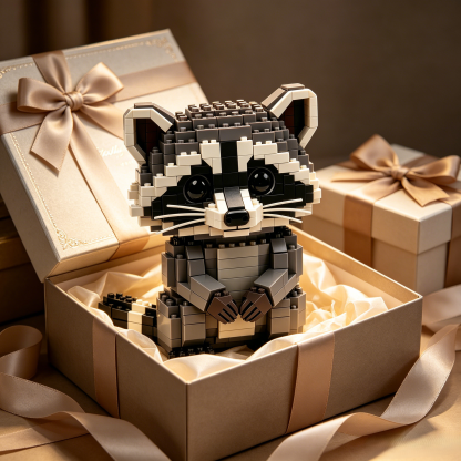 Mischievous Raccoon Building Block Set