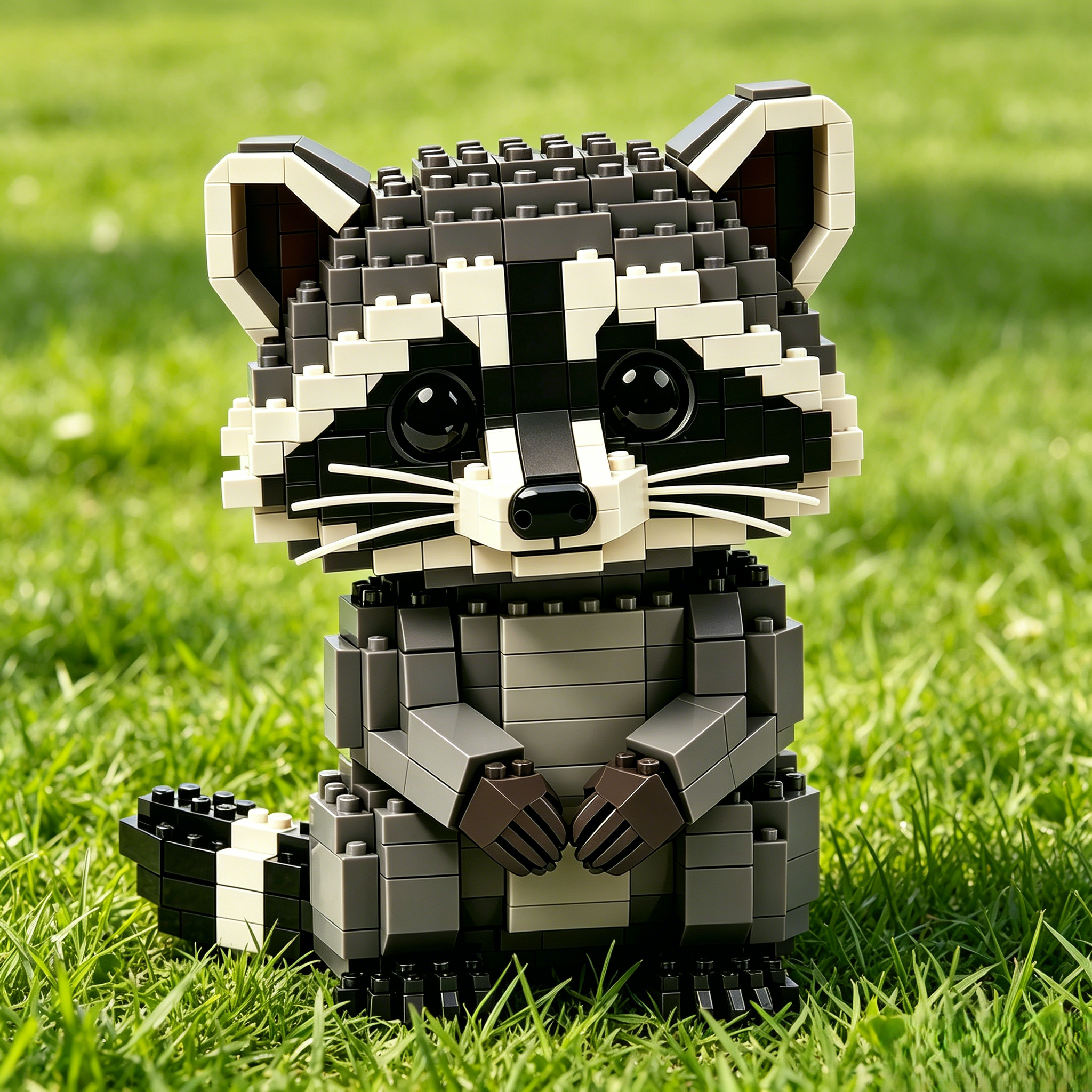 Mischievous Raccoon Building Block Set