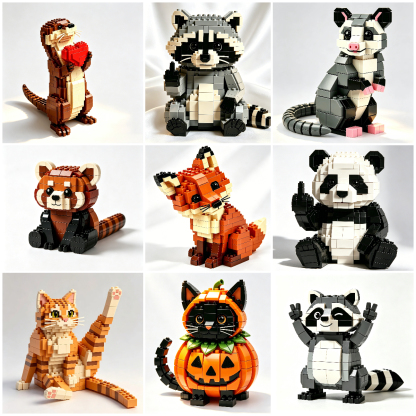 Adorable Animal Squad Building Block Set