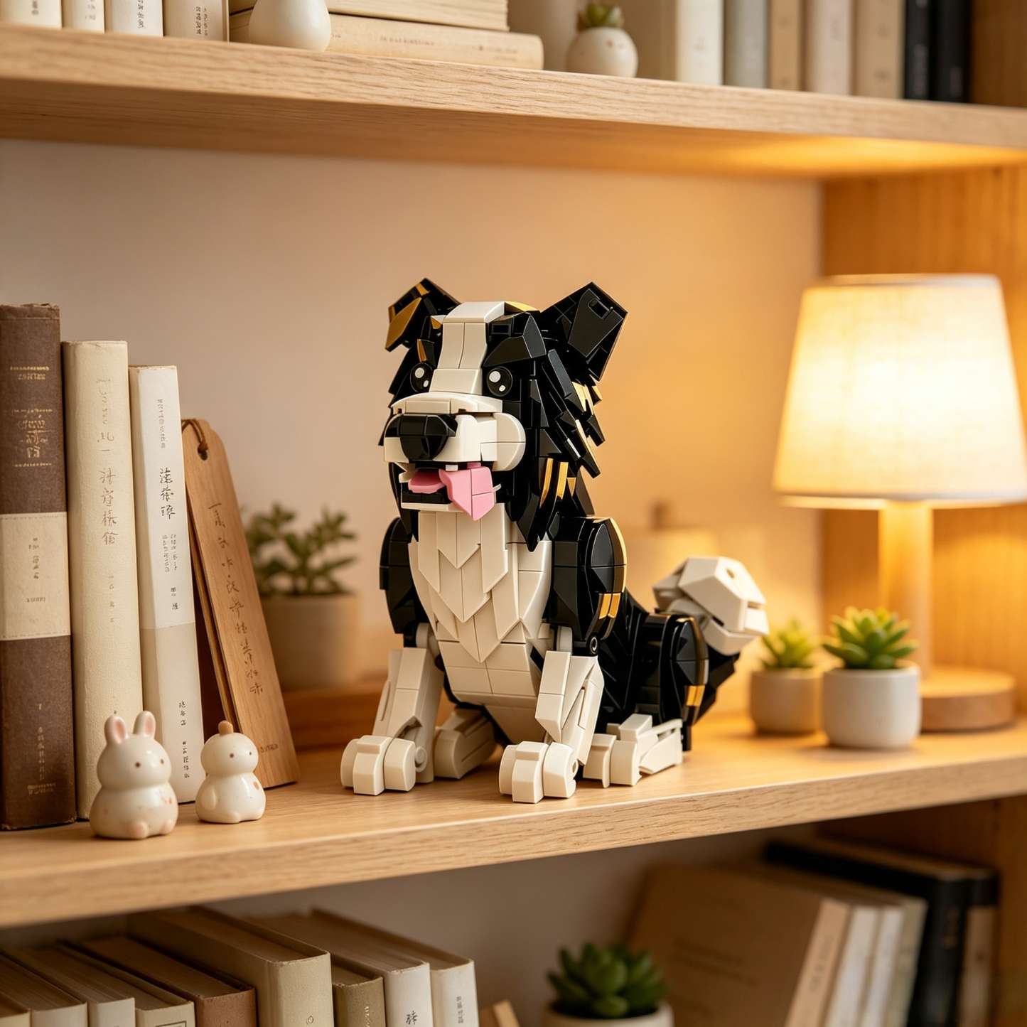 Cute Border Collie Building Block Set