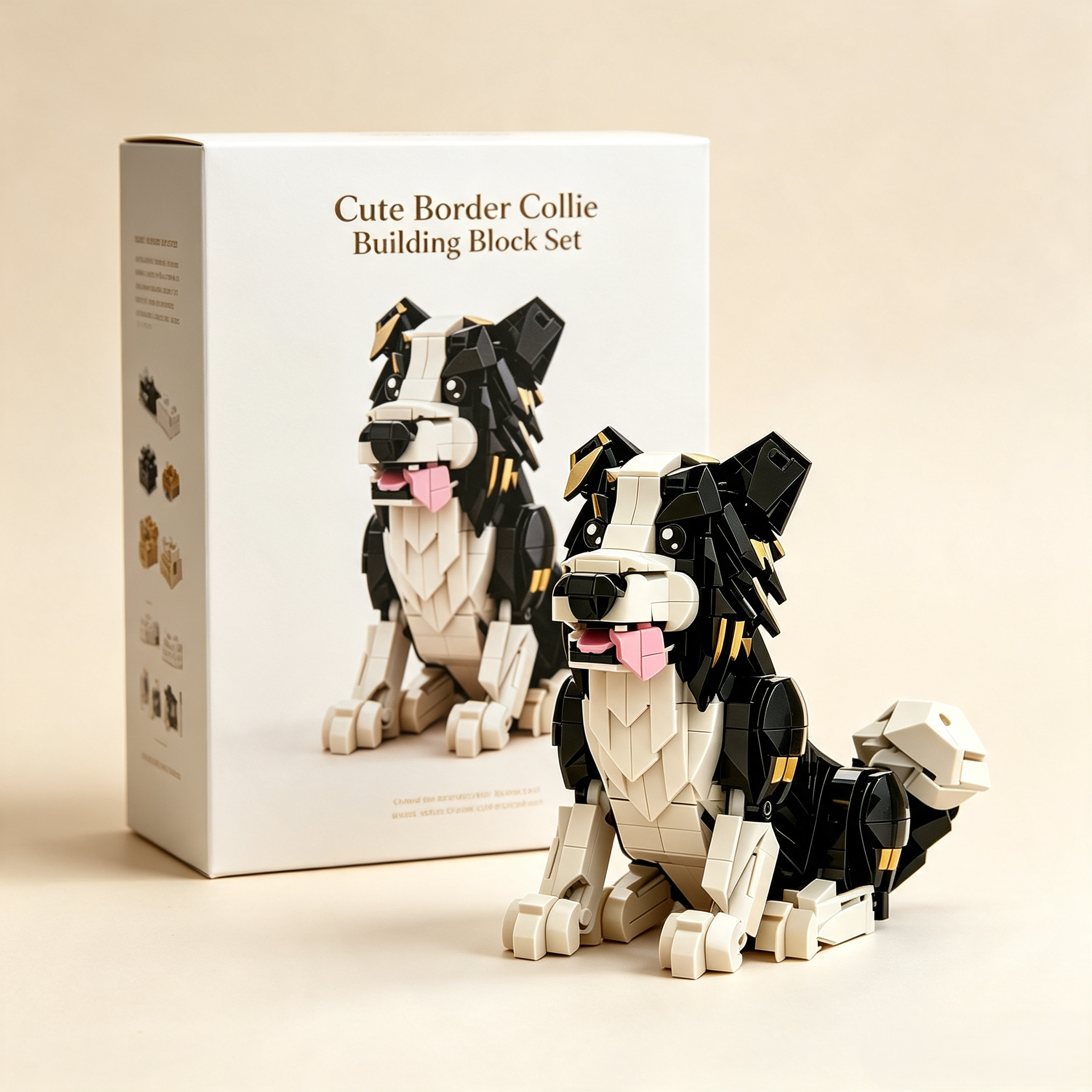 Cute Border Collie Building Block Set