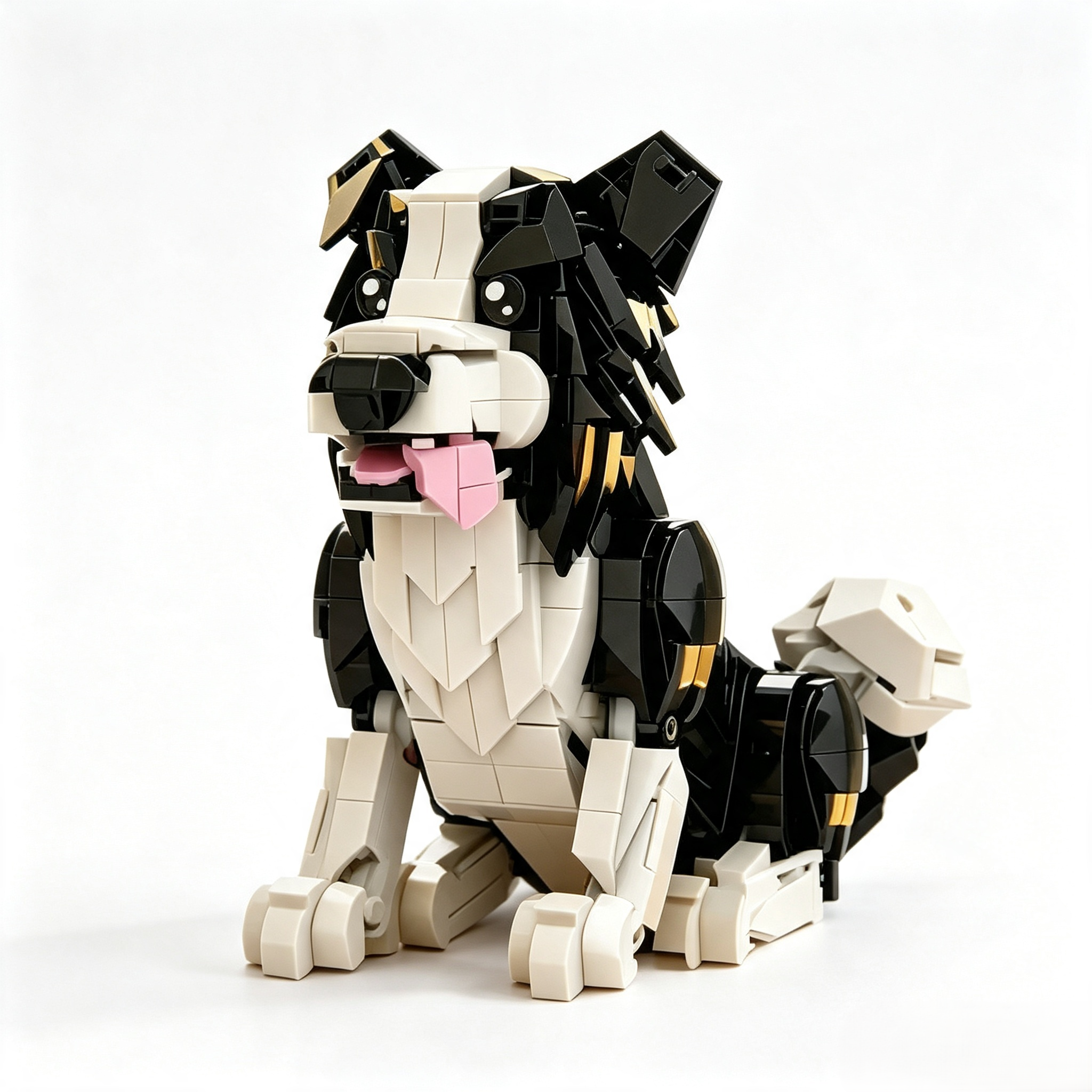 Cute Border Collie Building Block Set
