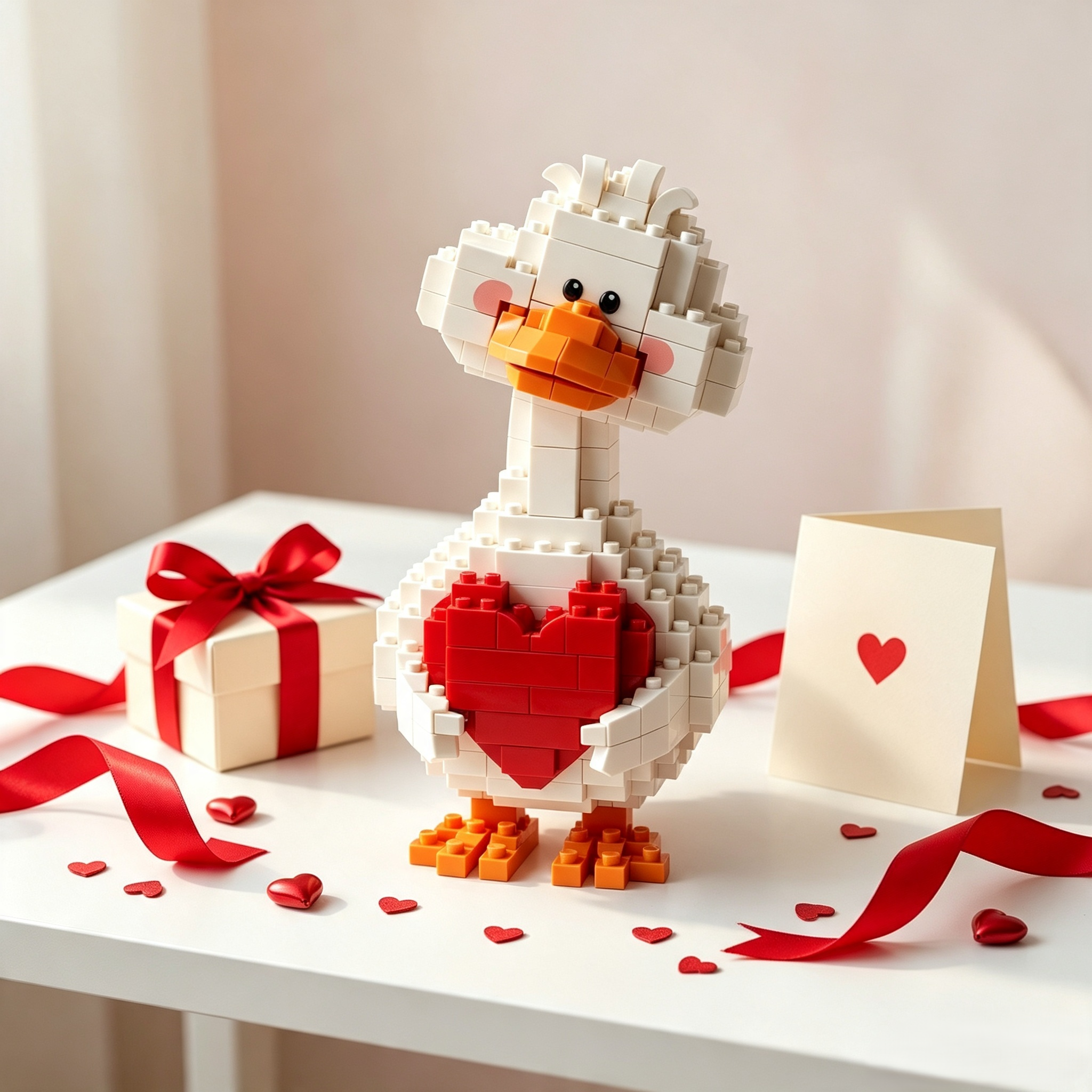 Heart Hug Duck Building Block Set
