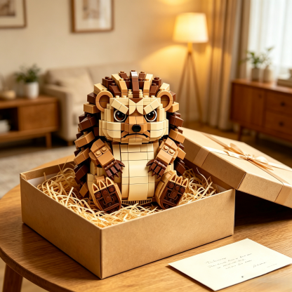 Grumpy Hedgehog Building Block Set