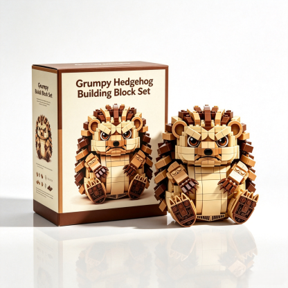 Grumpy Hedgehog Building Block Set