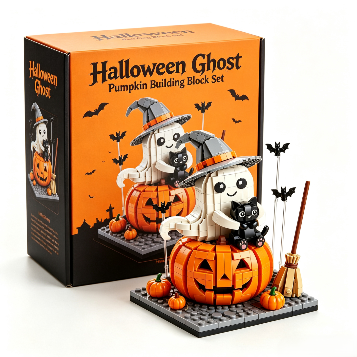 Halloween Ghost Pumpkin Building Block Set