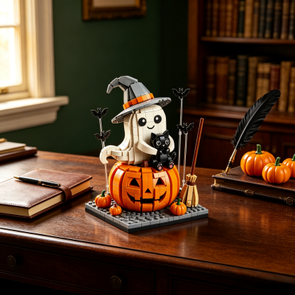 Halloween Ghost Pumpkin Building Block Set