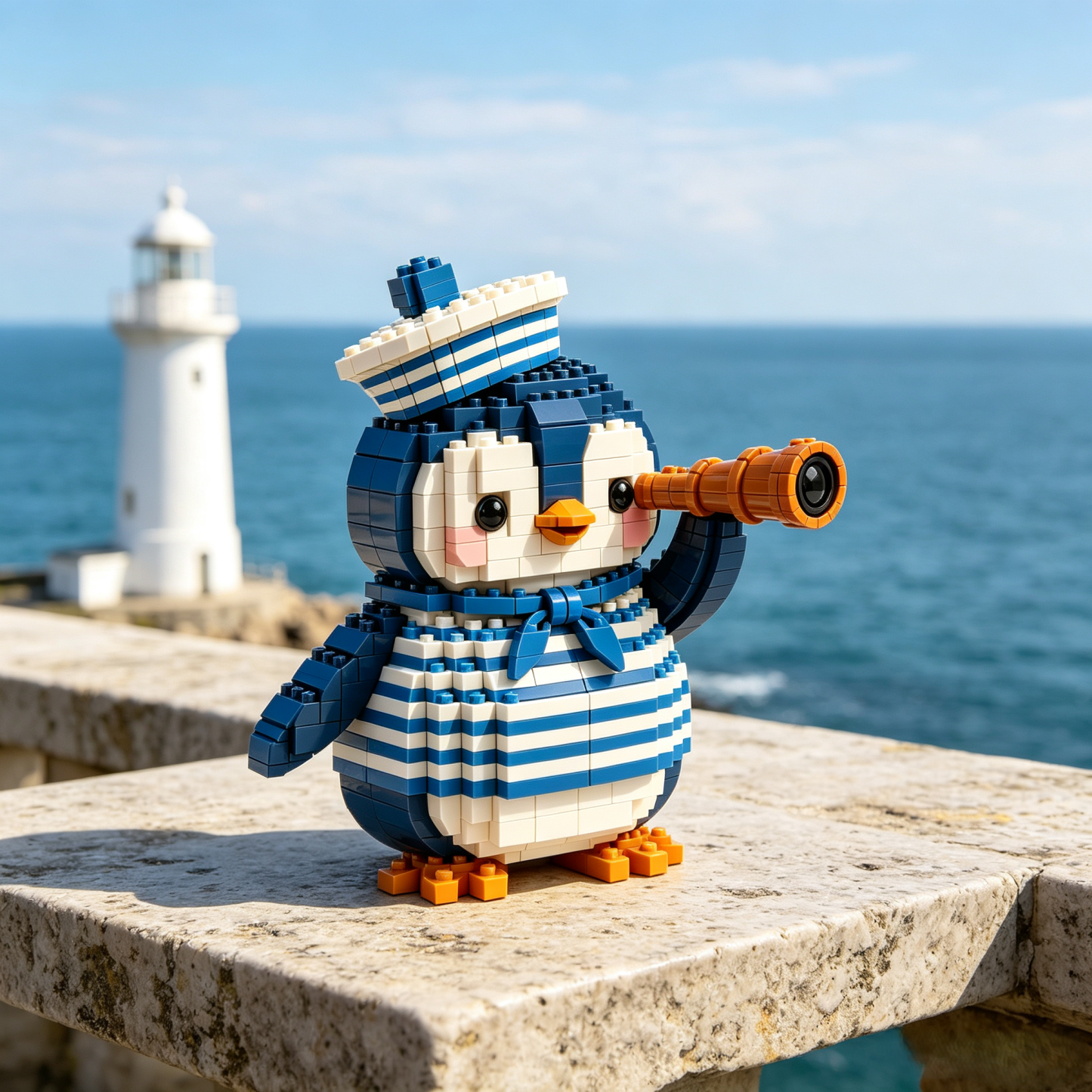 Seafaring Penguin Building Block Set