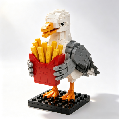  French Fry Thief Seagull Building Block Set