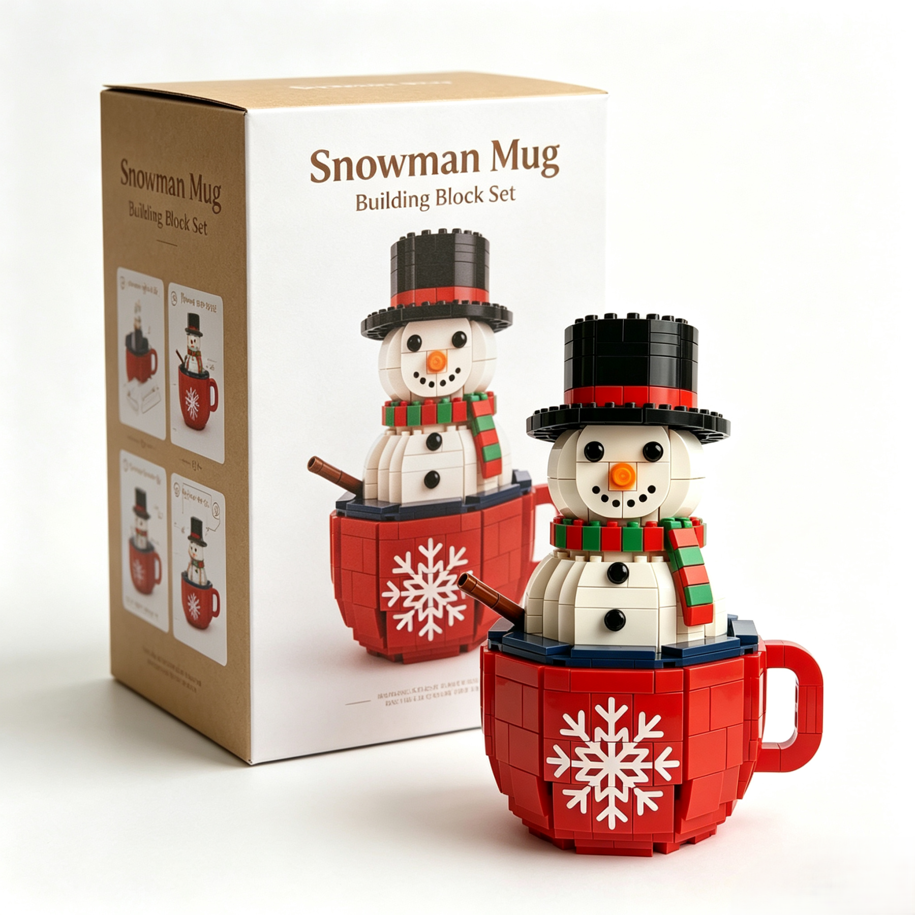 Snowman Mug Building Block Set