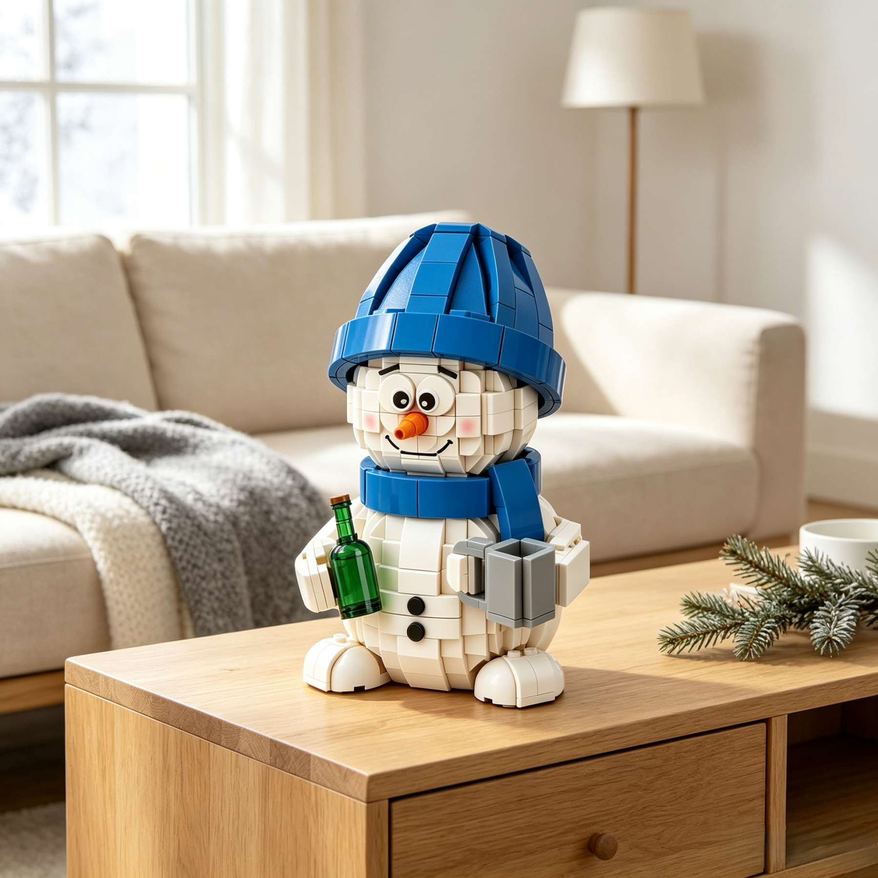 Snowy Party Snowman Building Block Set