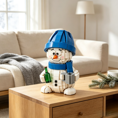 Snowy Party Snowman Building Block Set