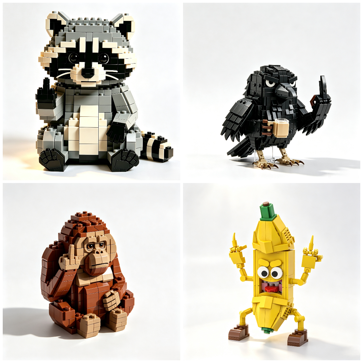 Funny Mood Characters Building Blocks Collection