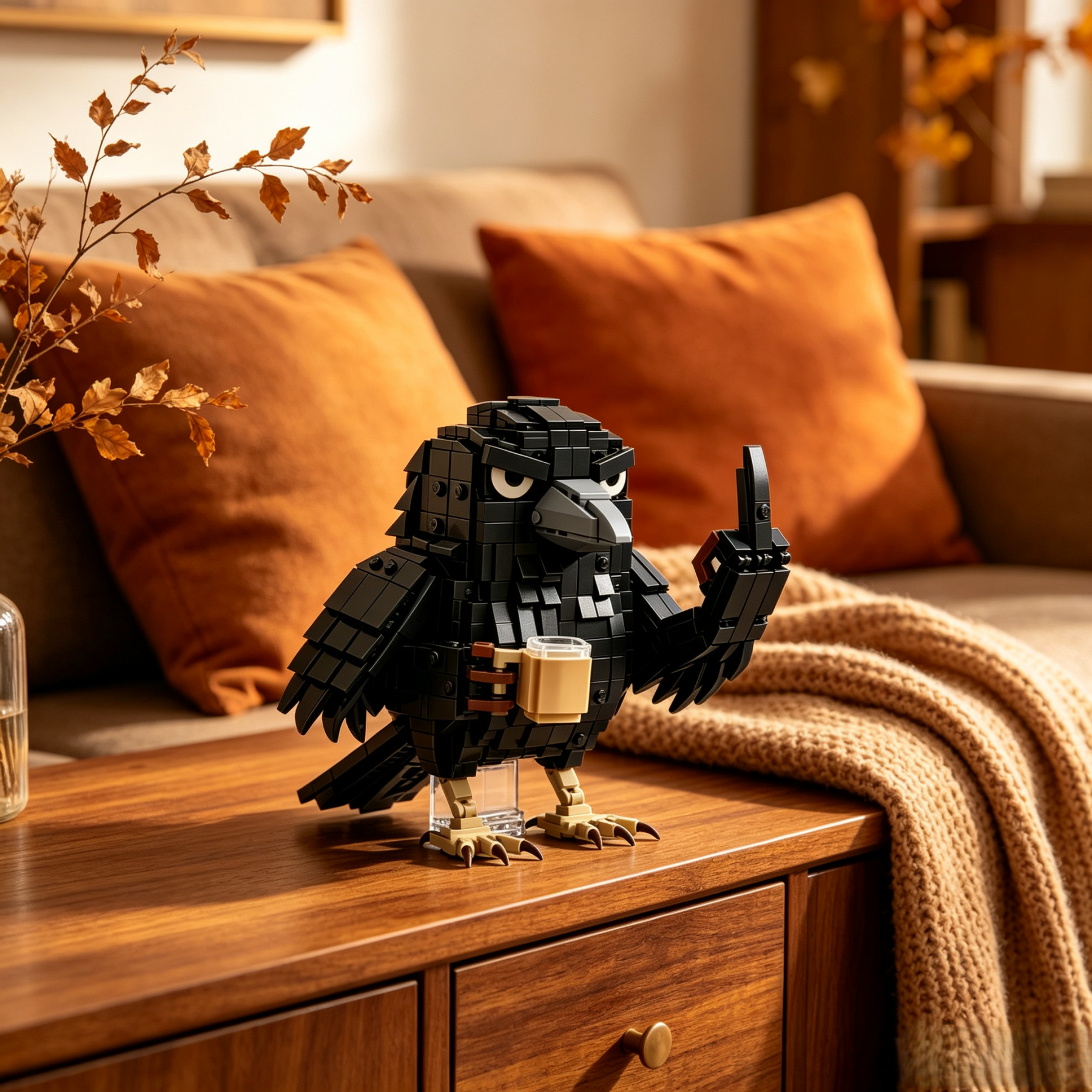 Sarcastic Crow Building Block Set