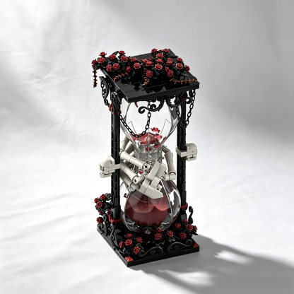 Gothic Skeleton Hourglass Building Block Set