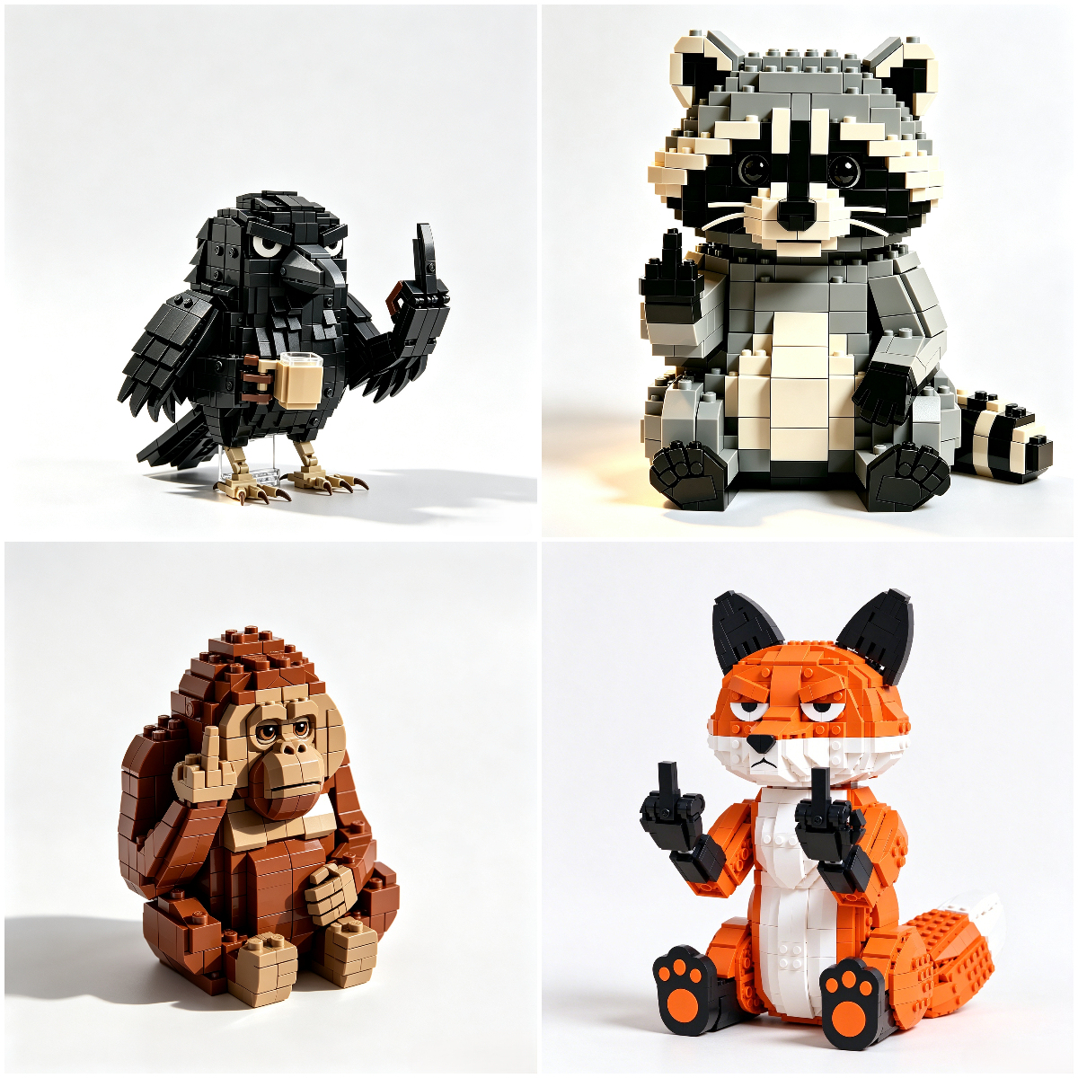Funny Mood Characters Building Blocks Collection