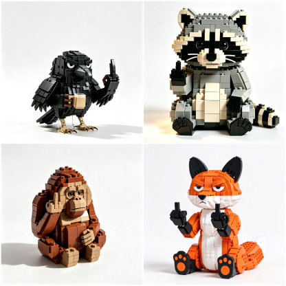 Funny Mood Characters Building Blocks Collection
