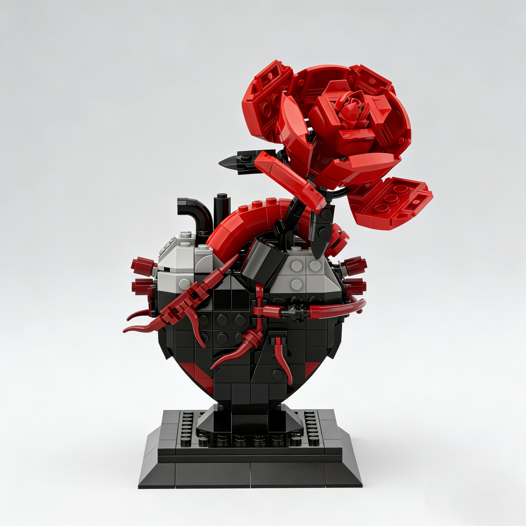 The Heartbeat in Bloom: Rose & Heart Sculpture 💖