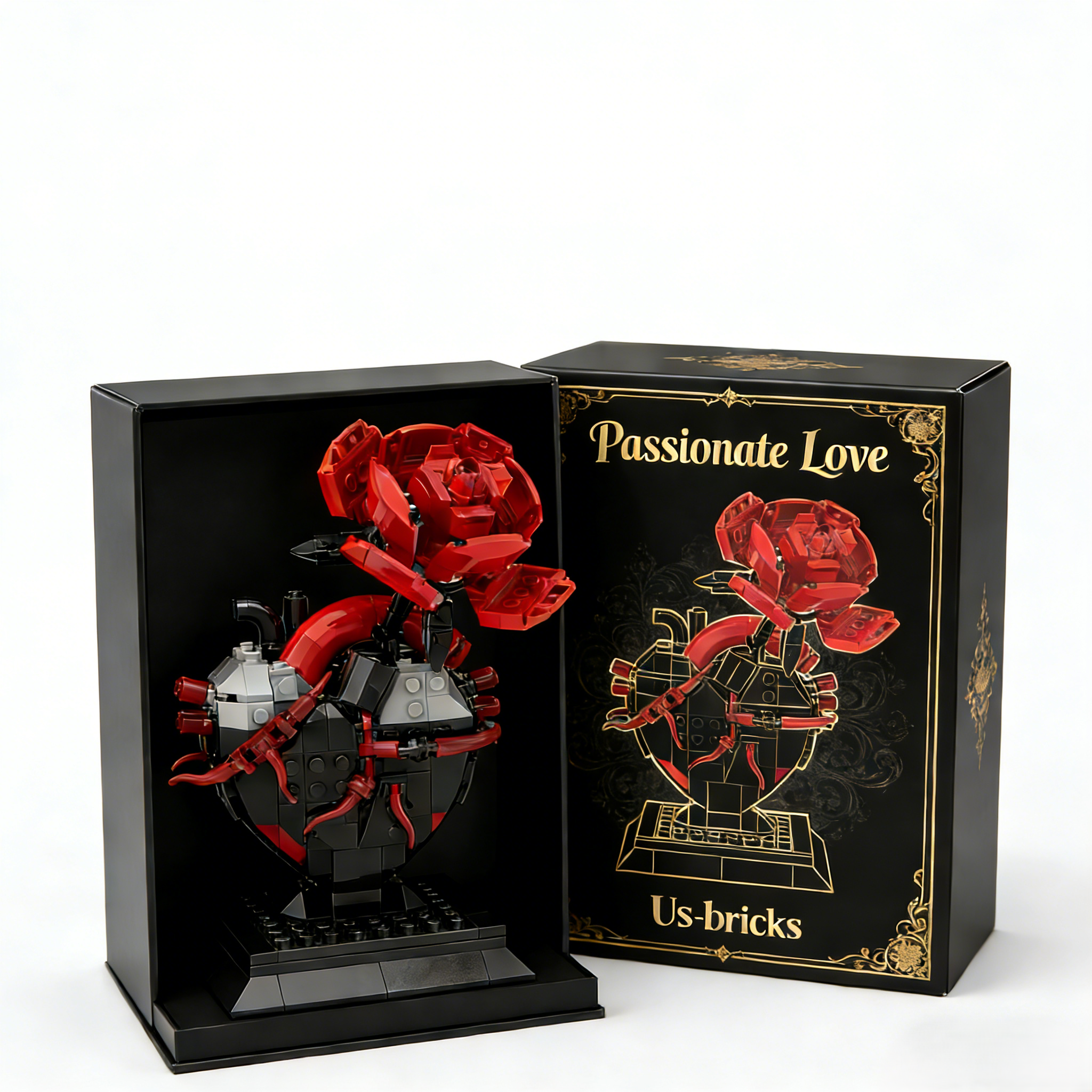 The Heartbeat in Bloom: Rose & Heart Sculpture 💖