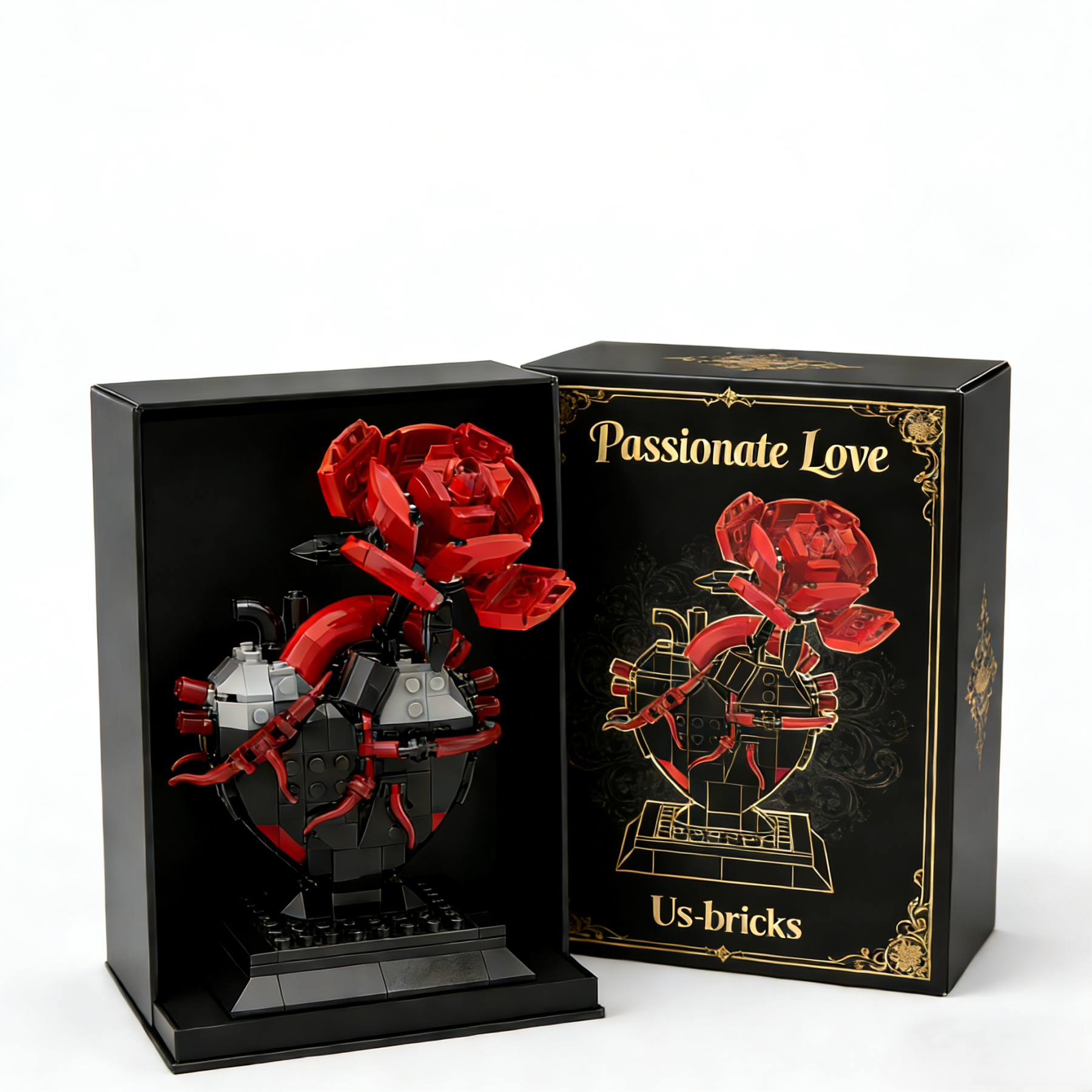 The Heartbeat in Bloom: Rose & Heart Sculpture 💖