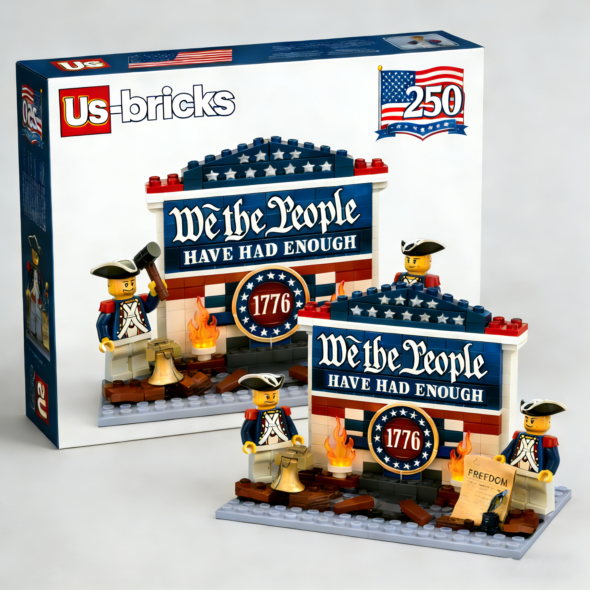 🗽We the People 1776 Brick Art Building Set
