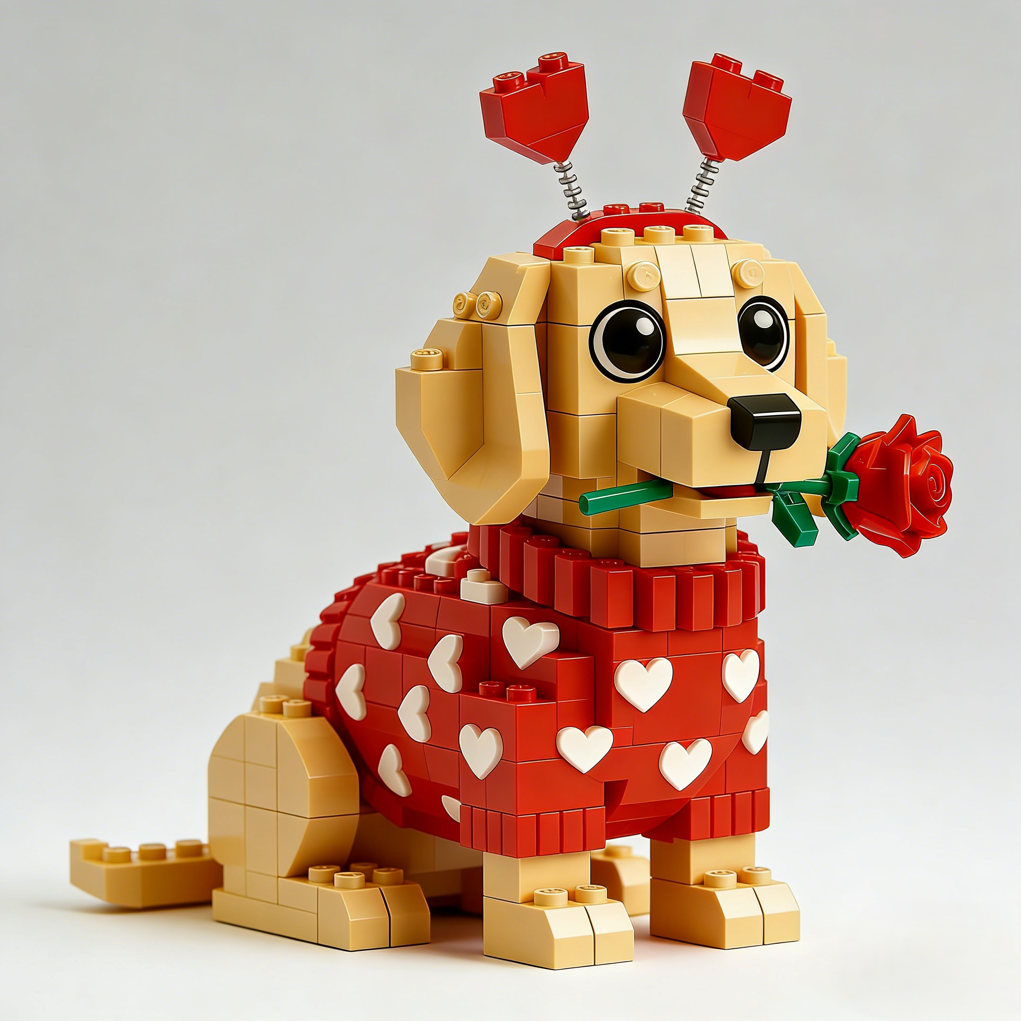 🐶❤️Heart Sweater Labrador Building Block Set