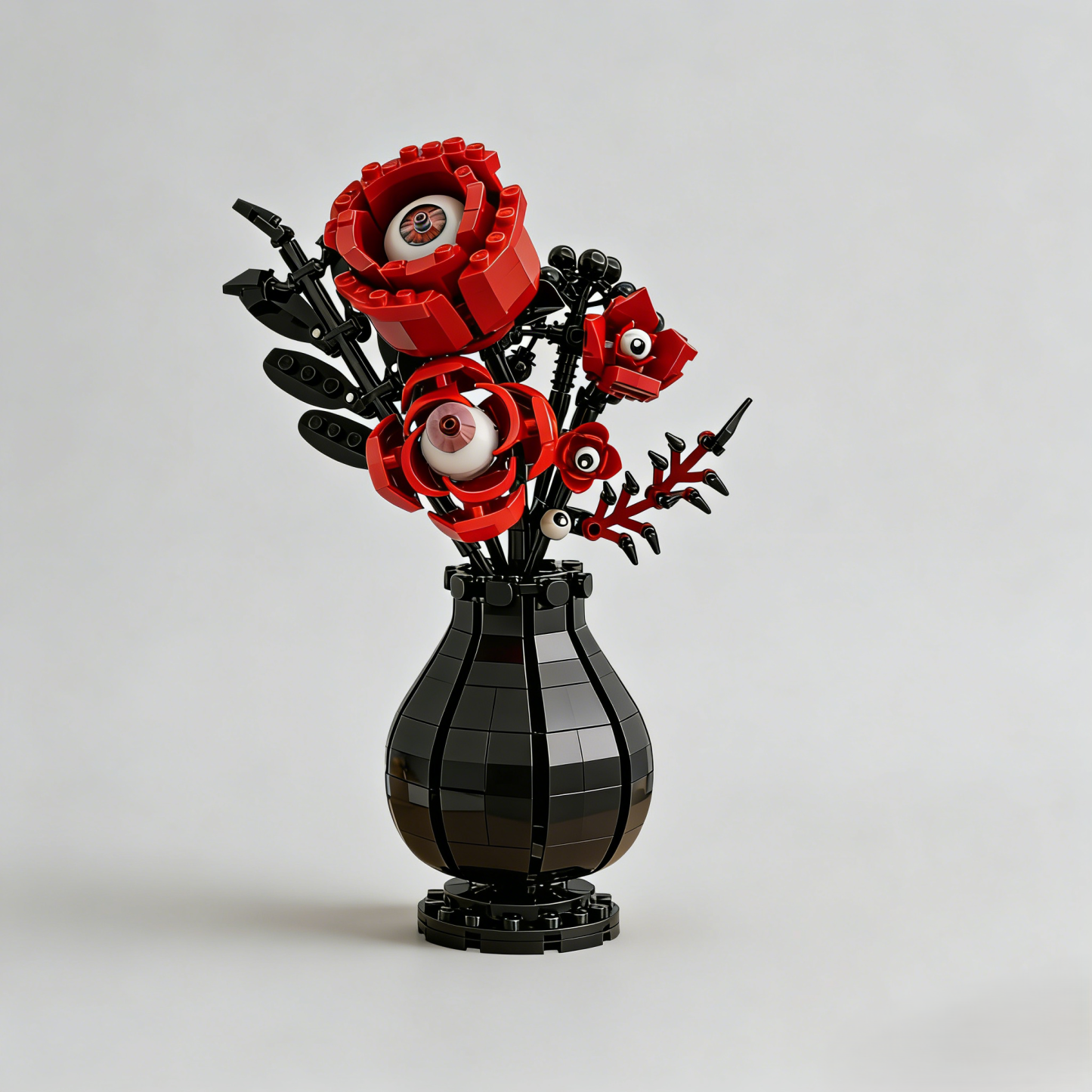 Gothic Eyeball Rose Brick Bouquet Building Blocks Set