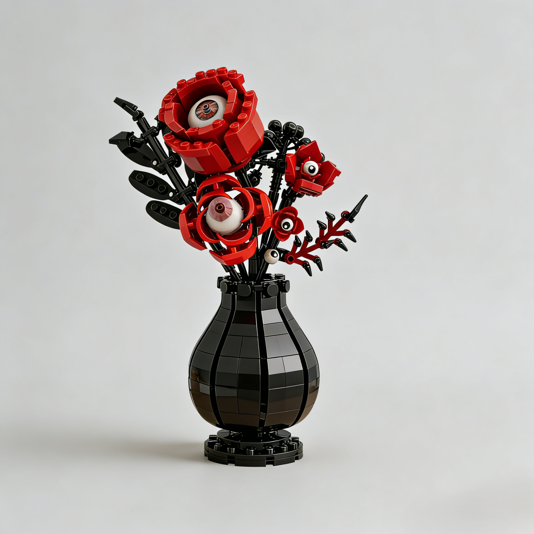 Gothic Eyeball Rose Brick Bouquet Building Blocks Set