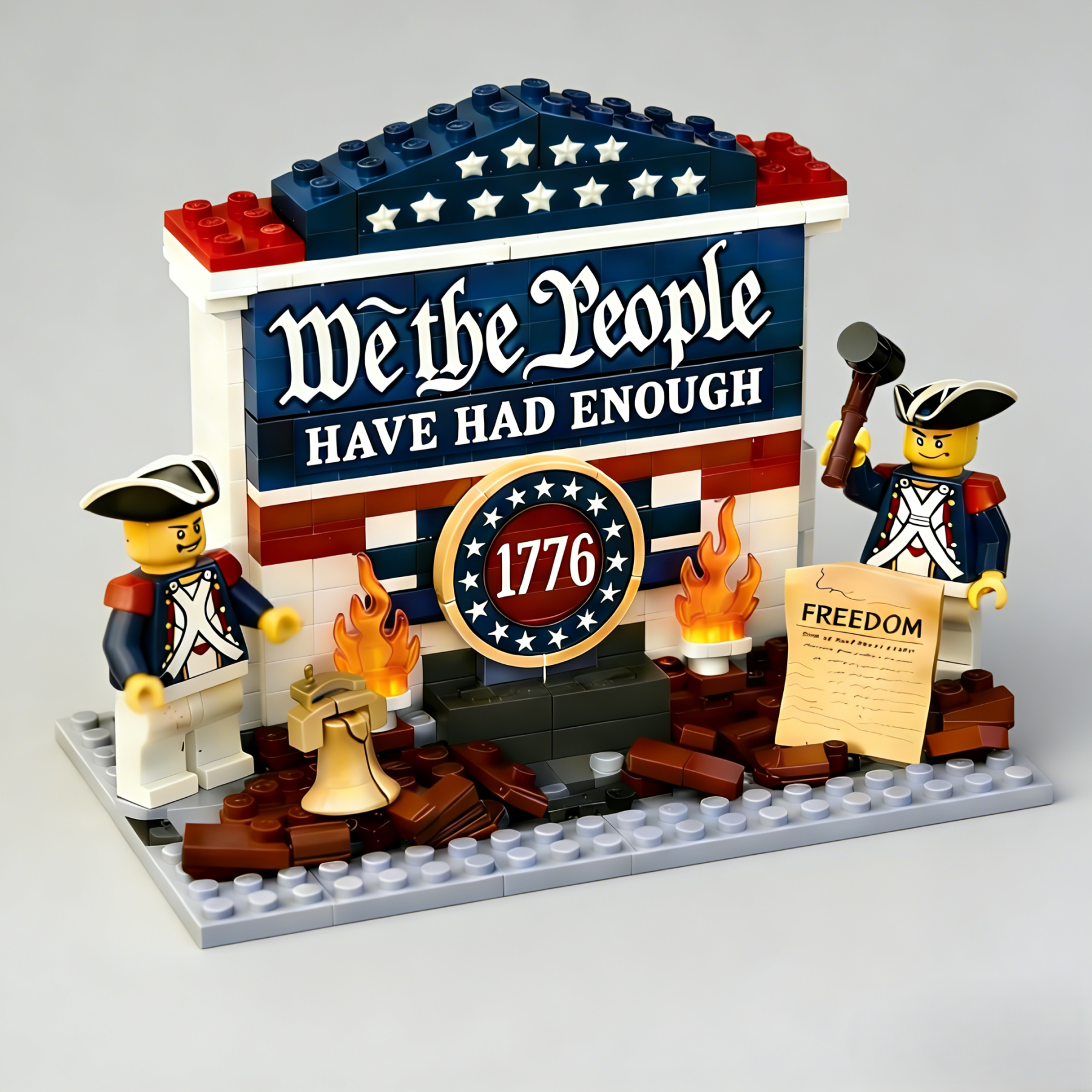 🗽We the People 1776 Brick Art Building Set