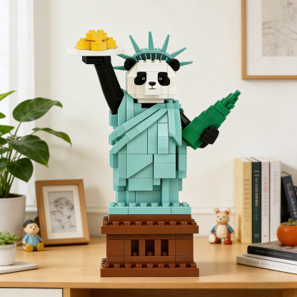 Liberty Panda Brick Set – DIY Collectible Toy