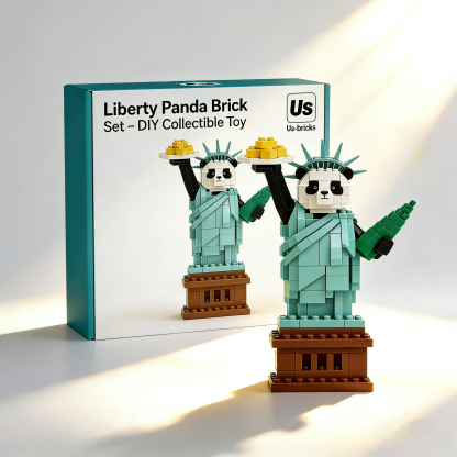 Liberty Panda Brick Set – DIY Collectible Toy