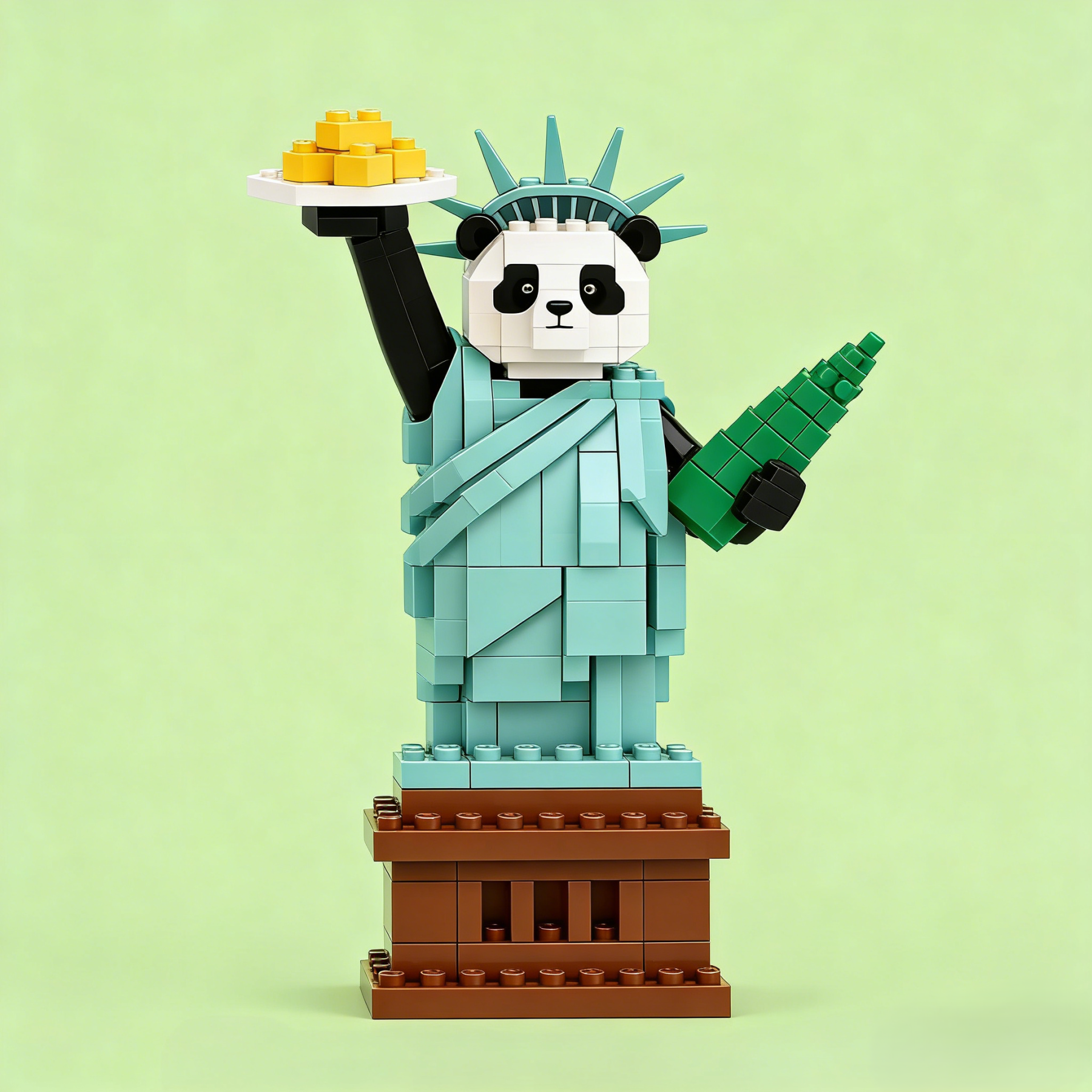Liberty Panda Brick Set – DIY Collectible Toy