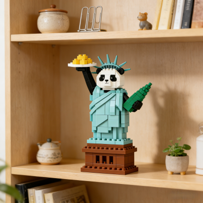 Liberty Panda Brick Set – DIY Collectible Toy