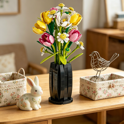 Spring Tulip Bouquet Brick Set