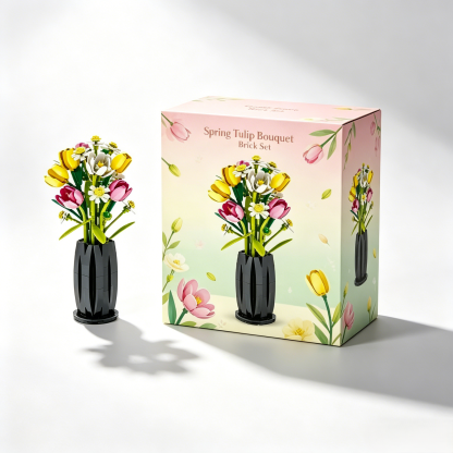 Spring Tulip Bouquet Brick Set
